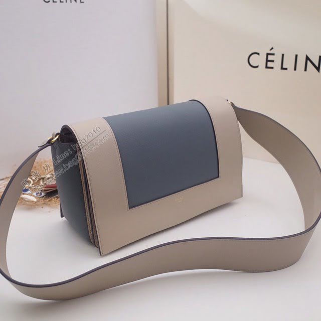 Celine女包 賽琳爆款 香味帶紋路進口小牛皮 CELINE FRAME BAG 可單肩可斜挎 25914  slyd2071